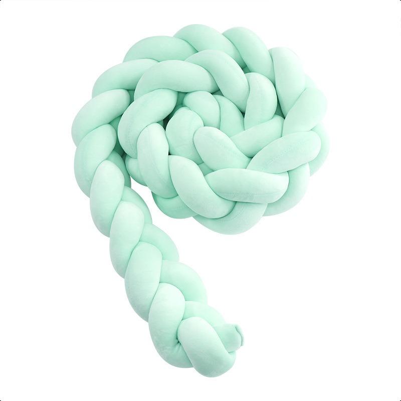 3 Stränge geknoteter geflochtener Streifen für Kinderzimmer, Mutter- und Säuglingsqualität, Krippenschutz, Antikollisionsstreifen, Sicherheitszaun