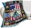 Christmas Blanket Funny Santa Claus Throw Blankets for Girls Boys Super Soft Warm Fleece Flannel Deer Fox Animal Throws Gifts