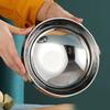 Double Layer Metal Bowl Large Capacity Round Bowl Multiple Purpose Mixing Bowl for Dormitory Home
