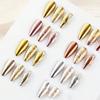 6pcs Chrome Gold Silver Nail Powder Mirror Metallic Rubbing Nail Art Glitter Pigment Rose/Golden/Silvery/Brown Nail Chrome Dust