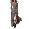 Ladies' Casual Long Sleeved Irregular Hem Dress
