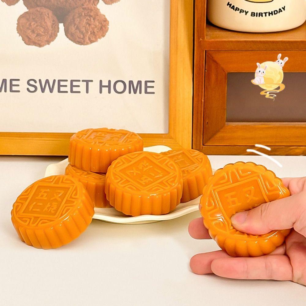 Soft Mooncake Slow Rebound Toy Simulated Food Moon Cake Squeeze Sensory Toys  Gift