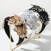 Hairband Made of Sponge Fabric, Floral Design, Double Flying Butterflies, Luxurious and Magnificent Dance Party Hair Accessory