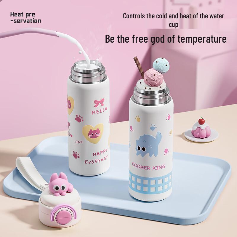 COOKER KING Meow Meow Kids Insulated Straw Cup