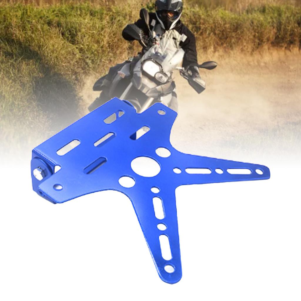 Motorrad Kennzeichenhalter Winkelverstellung Klappbar Blau Motorrad Kennzeichenhalter