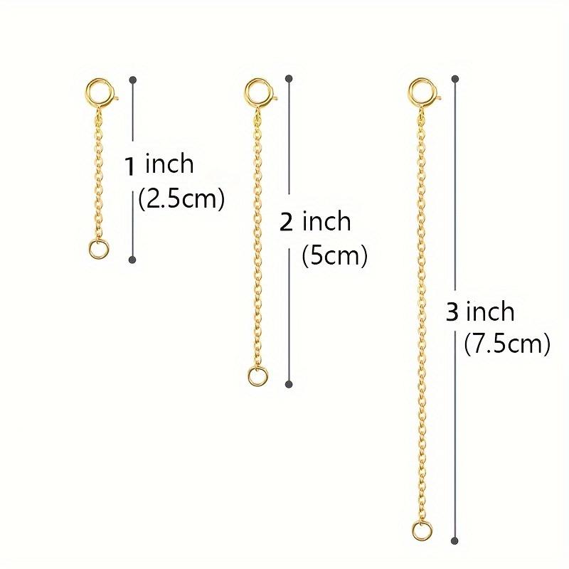 [Adjustable Extension Chain] 3pcs Adjustable Spring Clasp Extension Chain | DIY Bracelet Necklace Tail Chain