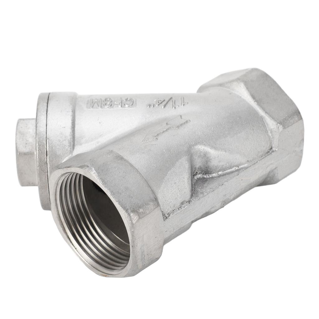 Y Type Strainer 1‑1 4 Inch DN32 Thread 304 Stainless Steel Filter Valve Pipe Fitting for Water Oil Gas