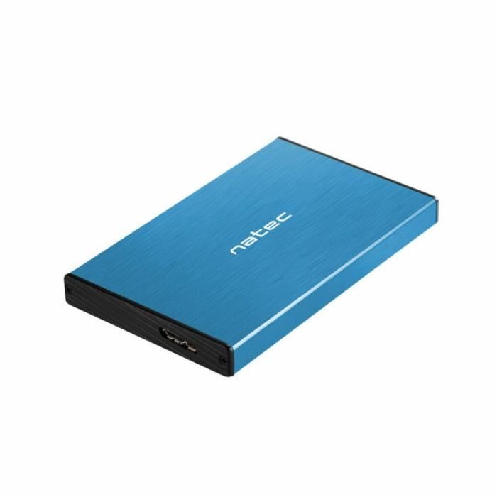 Boîtier Pour Disque Dur - Natec - Rhino GO - USB 3.0 - Couleur Bleu - Garantie 2 Ans
