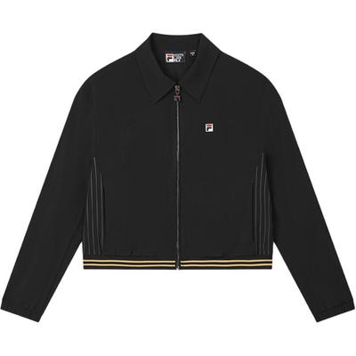 Settanta SS25 Fashion Versatile Simple Polo Jacket Women Jacket Black F11W527702F-BK