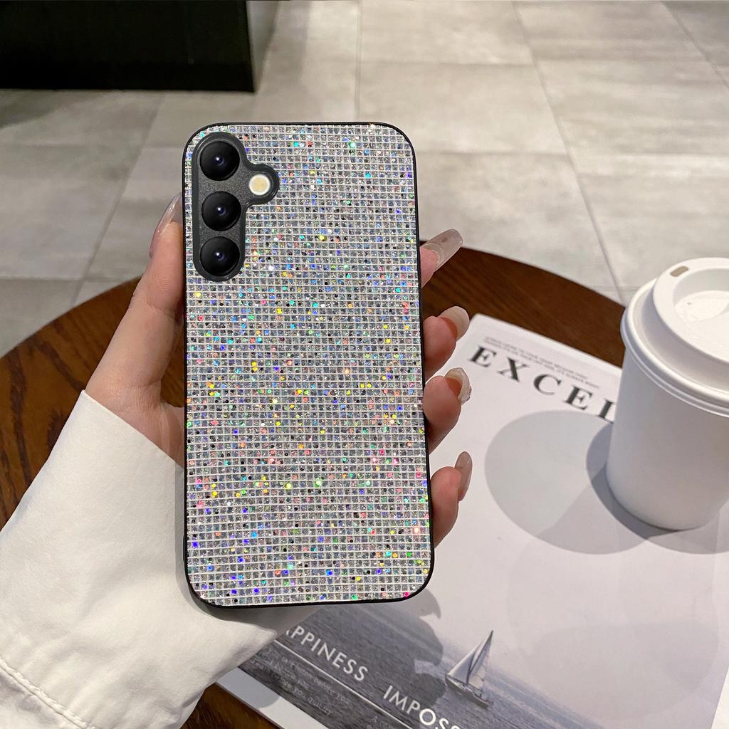 Luxuriöses glänzendes buntes Gittermuster Mode Handyhülle für Samsung Galaxy A14 A15 A16 A17 A37 A35 A36 A57 A55 A56 A73 TPU Hülle