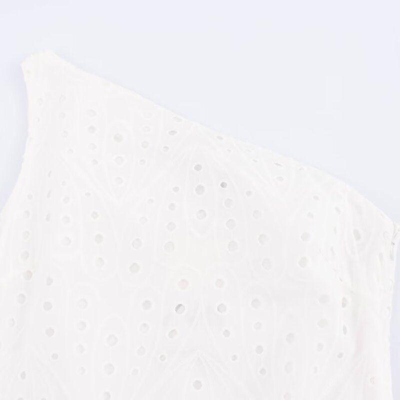 Fashion Style 2024 Autumn New Women's Clothing Stylish Embroider Pure Cotton Comfortable Mid-Length Dress 4877012