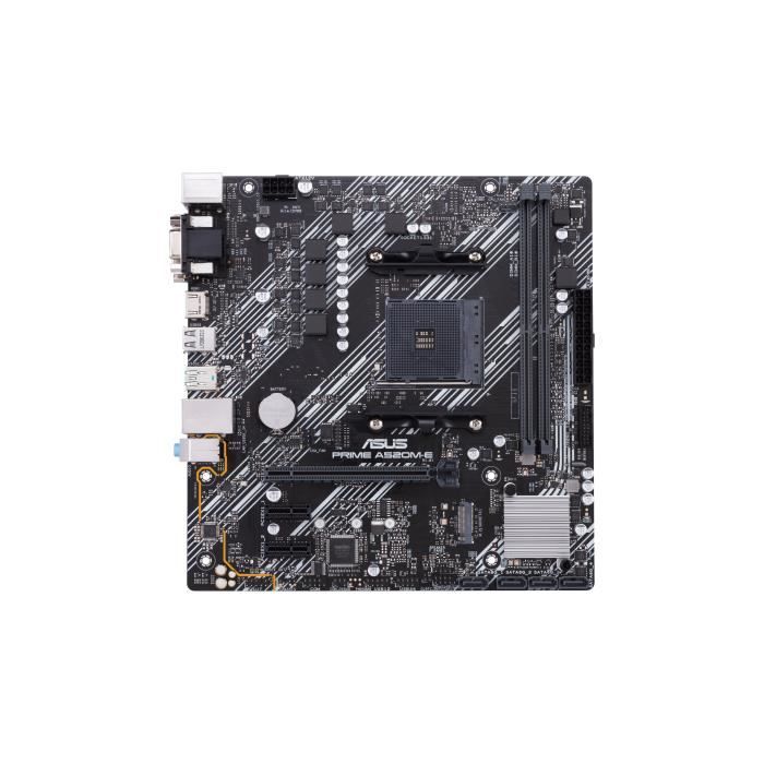 Carte mère micro ATX - ASUS - PRIME A520M-E/CSM - AM4 - DDR4-SDRAM - 64 Go