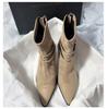 High Heels Pointed Toe Women Ankle Boots Suede Eleglant Shoes Woman Trend Pumps Designer Dress Mujer Botas