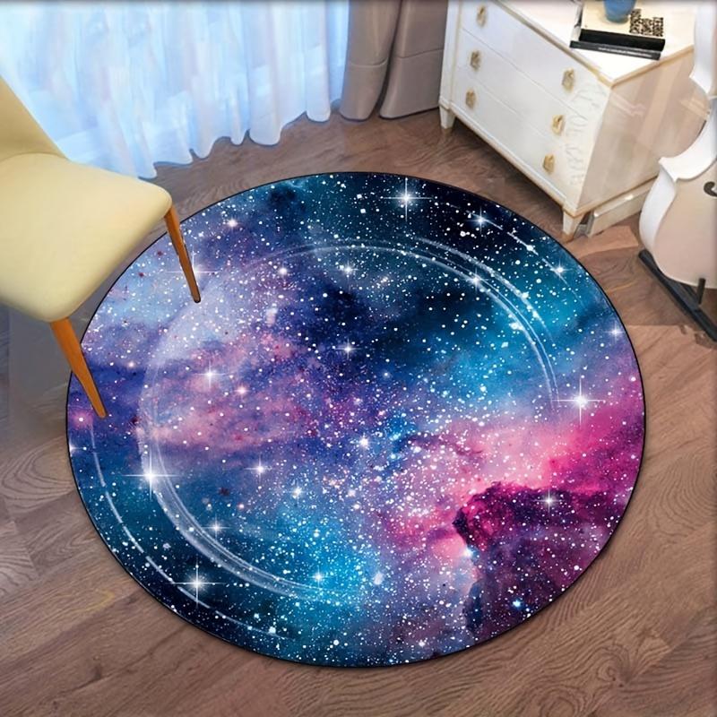 

Galaxy Starry Sky Round Rug – Cosmic Space-Themed Floor Mat for Living Room & Bedroom Decor Diameter 60cm