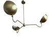 3 Arm Starburst Light Fixture, Mid Century Modern Brass Ball Sputnik Ceiling Light
