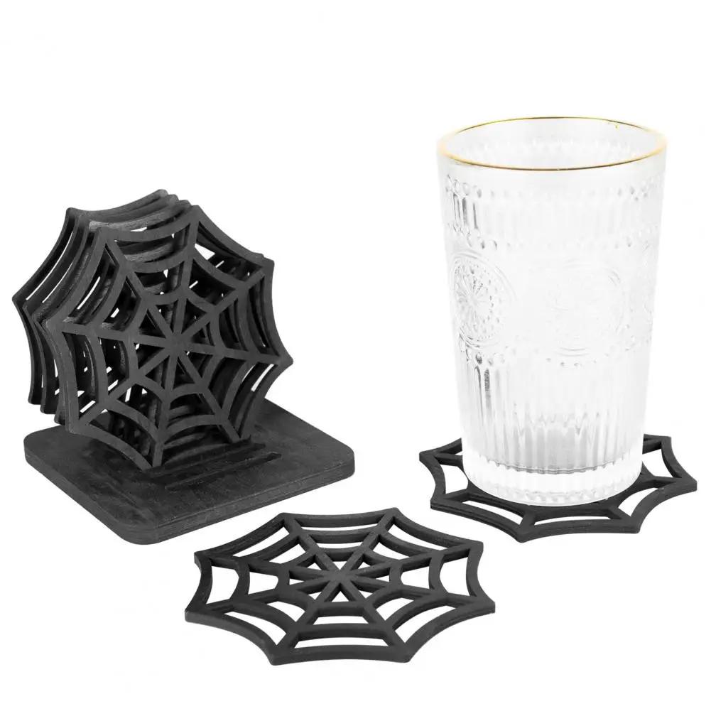 60pcs Spooky Spider Web Coasters Festive Halloween Coaster Halloween Table Decor Halloween Table Placemats Home Decoration Set