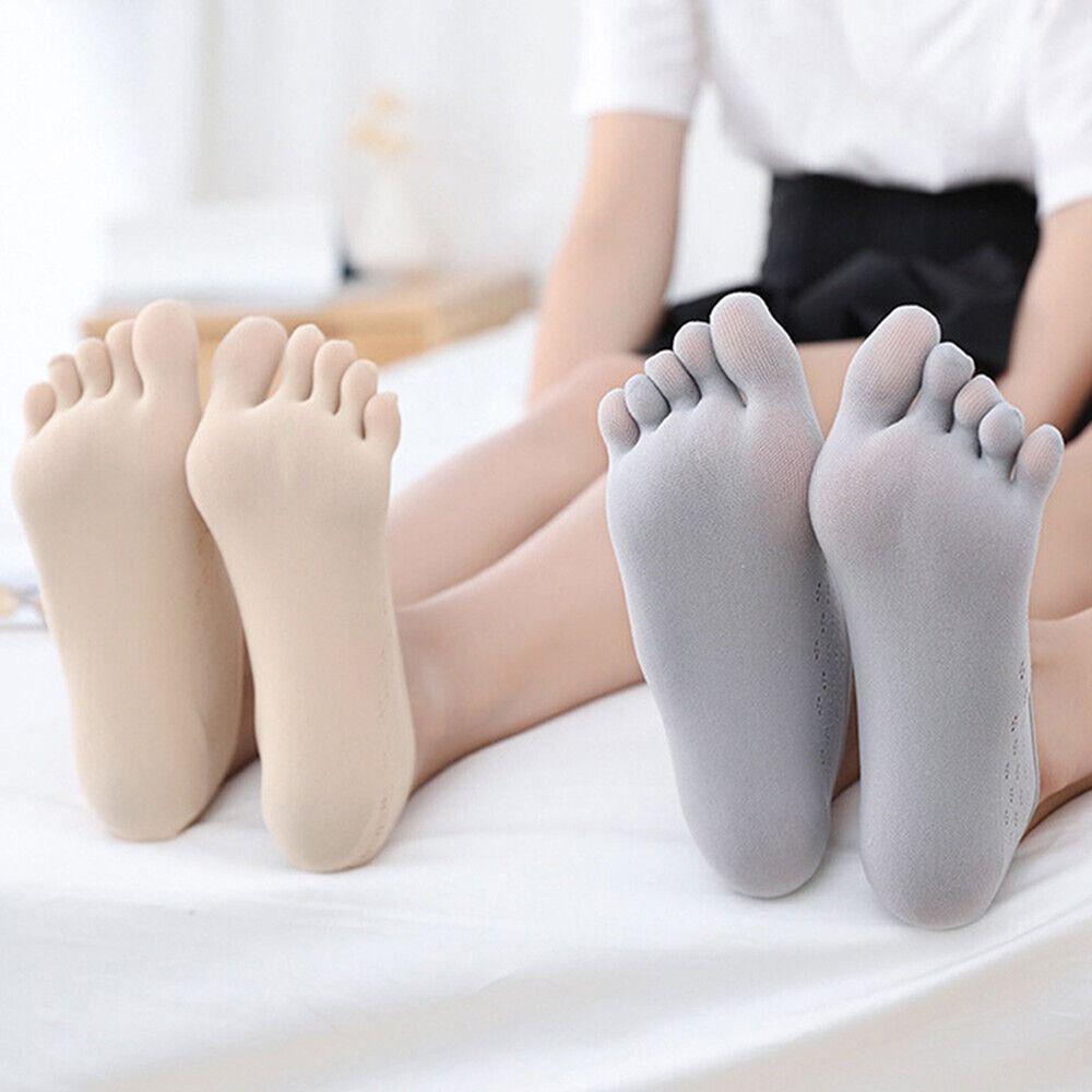 Invisible Anti Slip Women's Split Toe Socks Five Finger Socks Mesh Projoint Antibunions Health Sock