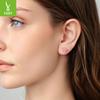 Romantic Cherry Blossom Powder Fritillary Stud Earrings For Women, Sweet And Elegant Temperament S925 Sterling Silver Flower Stud Earrings