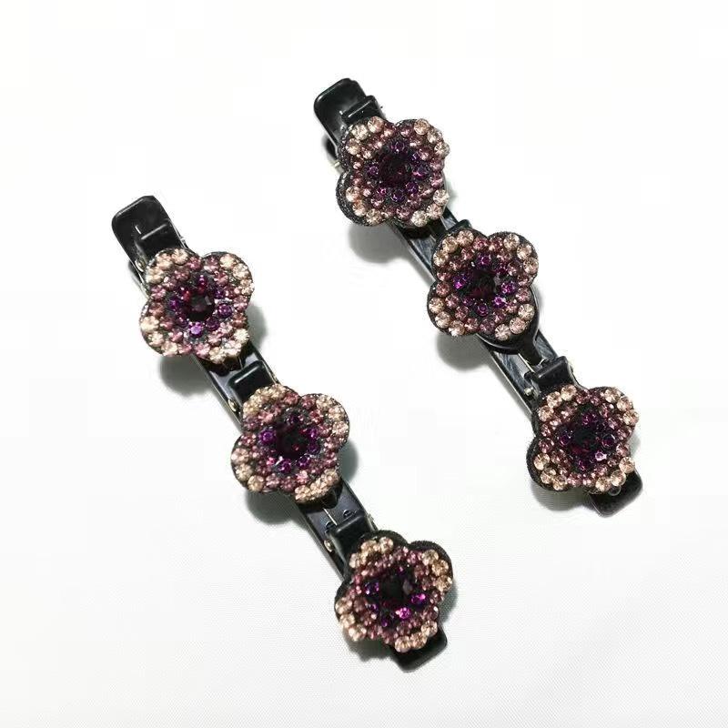 Trendy European & American Braided Hairpin Set: Floral and Bangs Clips