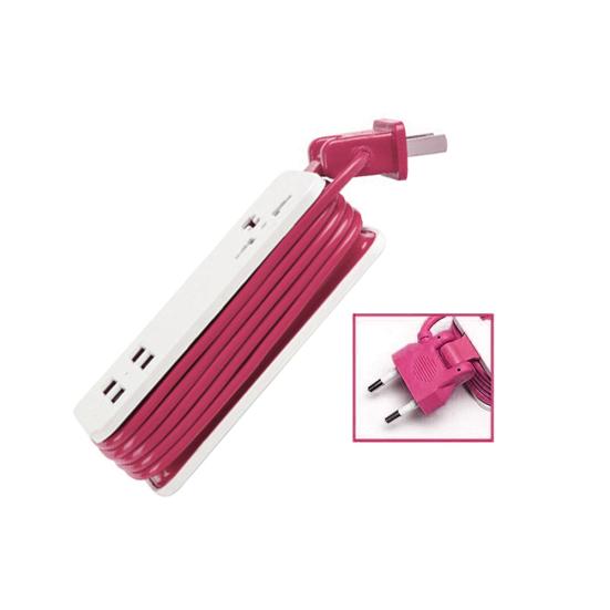 Reise Tragbar EU/US Stecker 4 USB-Anschlüsse Steckdosenleiste Buchsenadapter für Telefon