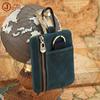 Crazy Horse Leder Retro Münzbeutel Münzbeutel Tragbar Schlüsselaufbewahrungstasche Echtes Leder Mini Tasche Hängende Bauchtasche