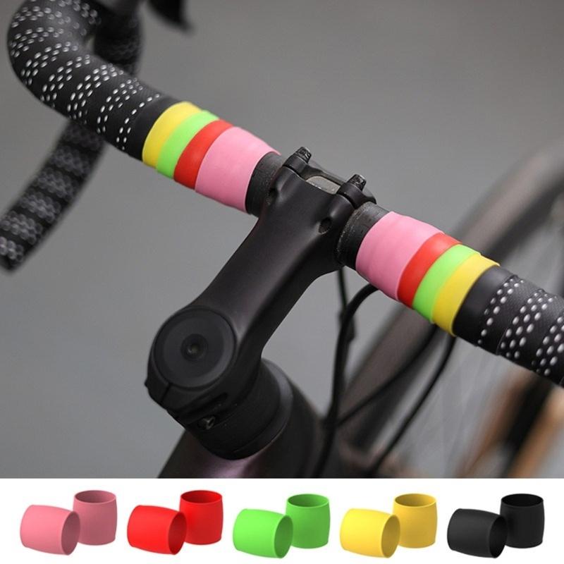 Bike Handlebars Tape End Fixer Silicones Grip Rings For Antislip Control In Road Mountain Biking