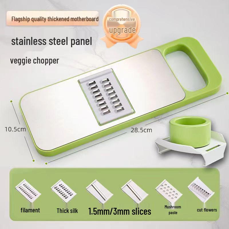 Multifunctional Vegetable and Potato Slicer, Shredder, and Julienne Grater with Kitchen Inserts