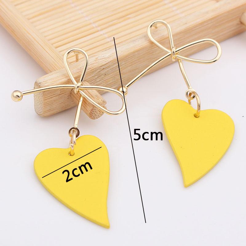 Women Dangle Earrings Yellow Metal Pendants Geometric Imitation Pearl Drop Earrings Korean Ear Jewelry pendientes