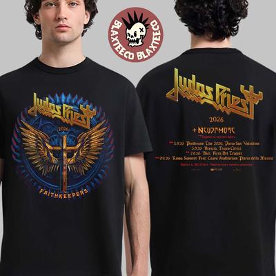 Judas Priest Faithkeepers 2026 Tour Italien Zeitplan Daten Zweiseitiges T-Shirt