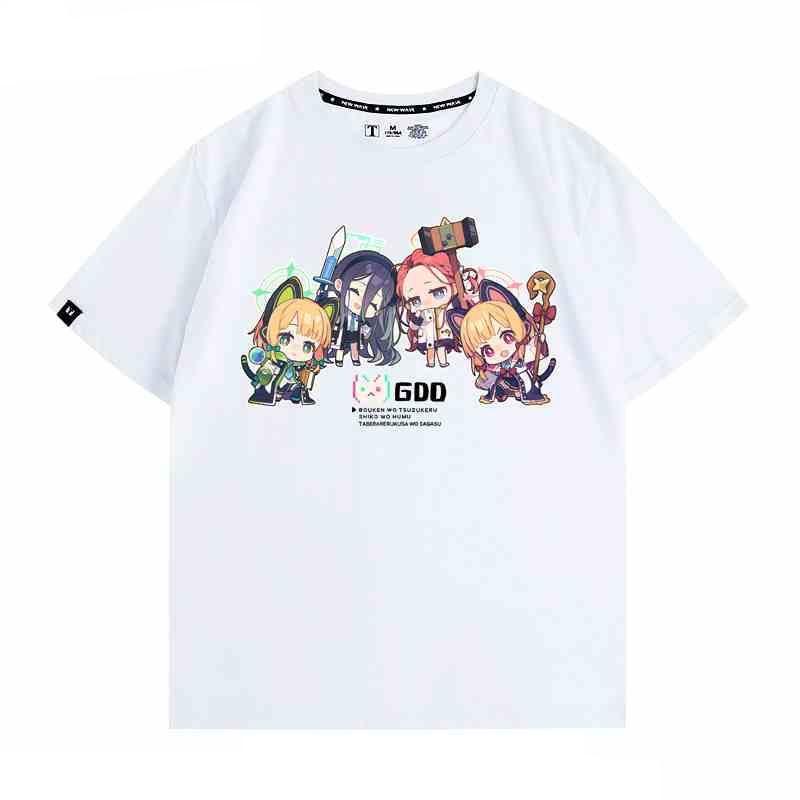 

Blue Archive T Shirt Harajuku Fashion Anime Print Tshirt Momoi Saito Cartoon Unisex Women High Quality Cotton Short Sleeve Tee Top S