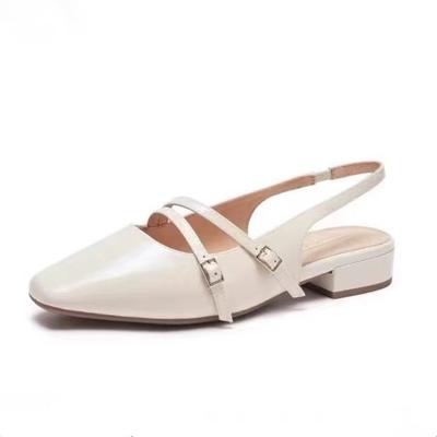 Nuove sandali da donna estate 2025 eleganti sabot a punta chiusa colore unito comodi sandali da donna sandali di lusso taglie 35--42