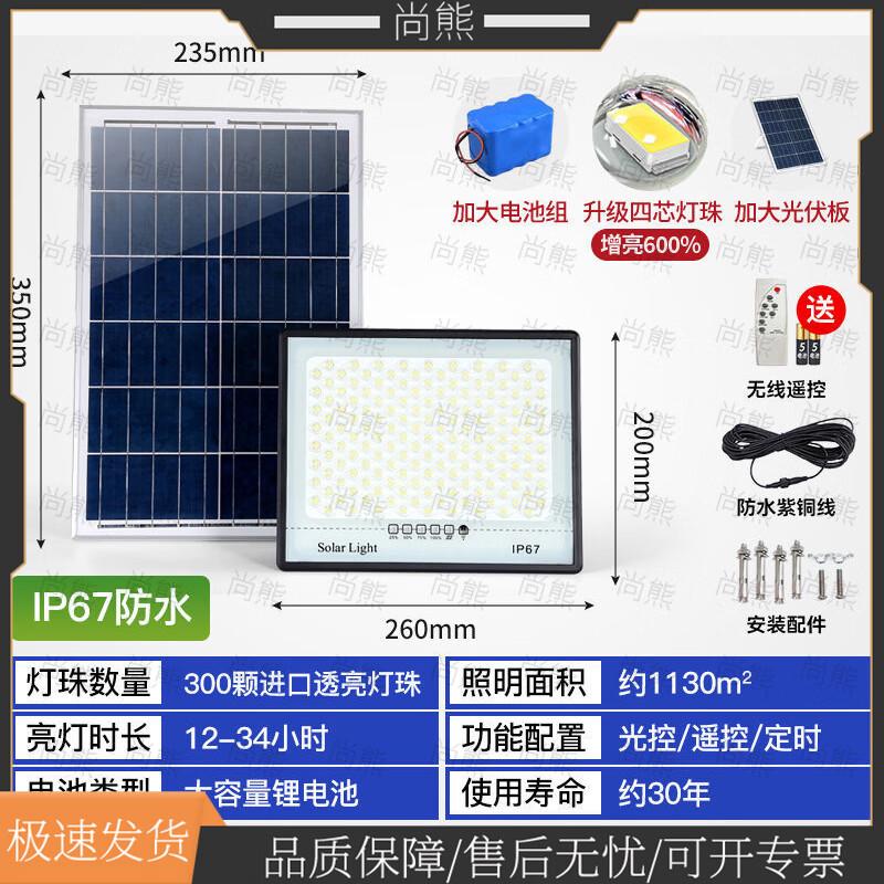 High-Power Solar Outdoor Floodlight