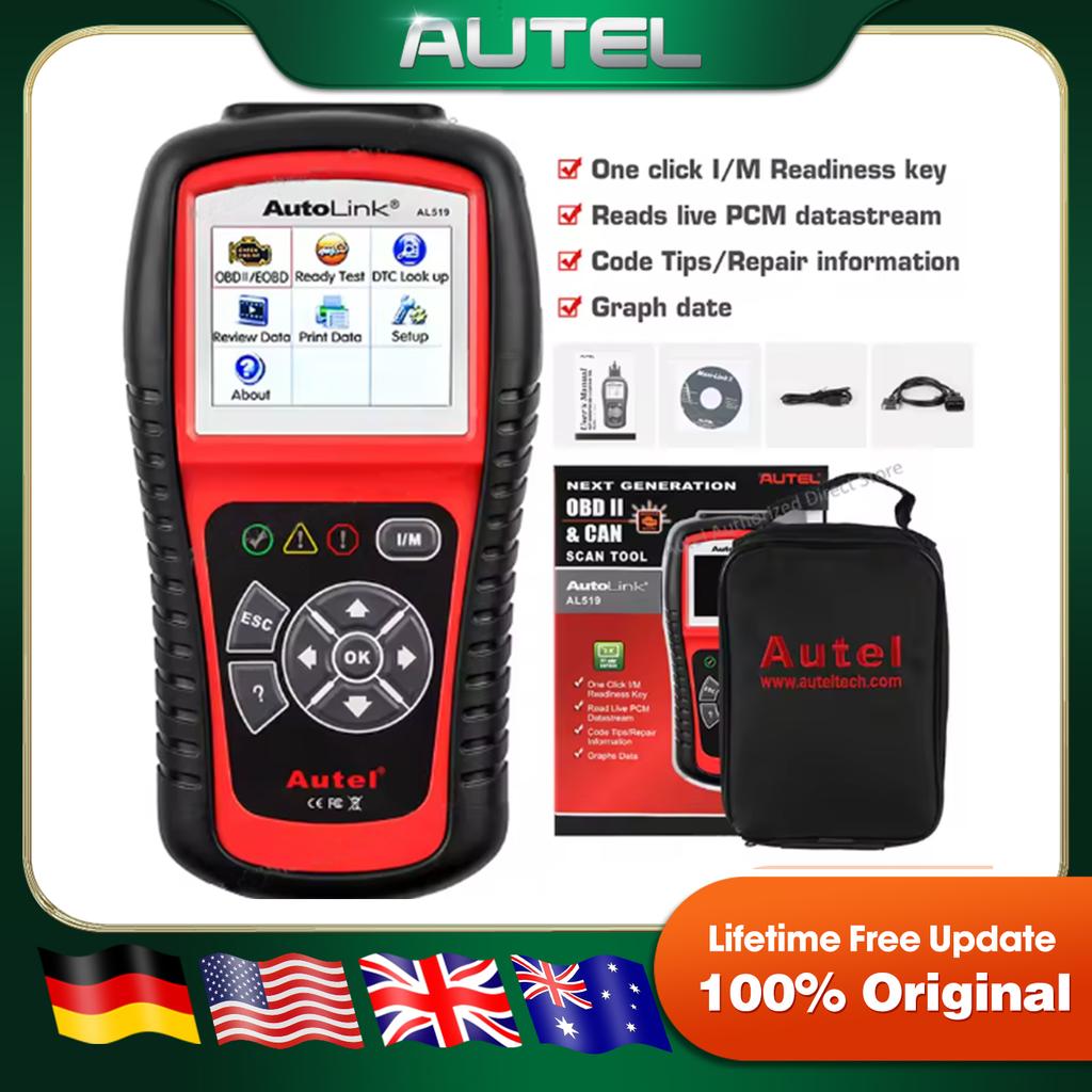 Autel AL619 AL519 Scanner OBD2 Ferramenta de Diagnóstico de Carro Leitor de Código Automotriz ABS,SRS Scanner de Diagnóstico EOBD Automotivo Ferramenta de Varredura