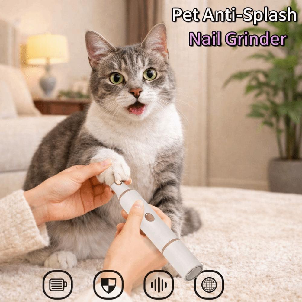 Low Noise Electric Dog Hair Trimmer Powerful Motor Professional Cat Nail Clipper Dual-Head Design USB Charging Pet Grooming Tool