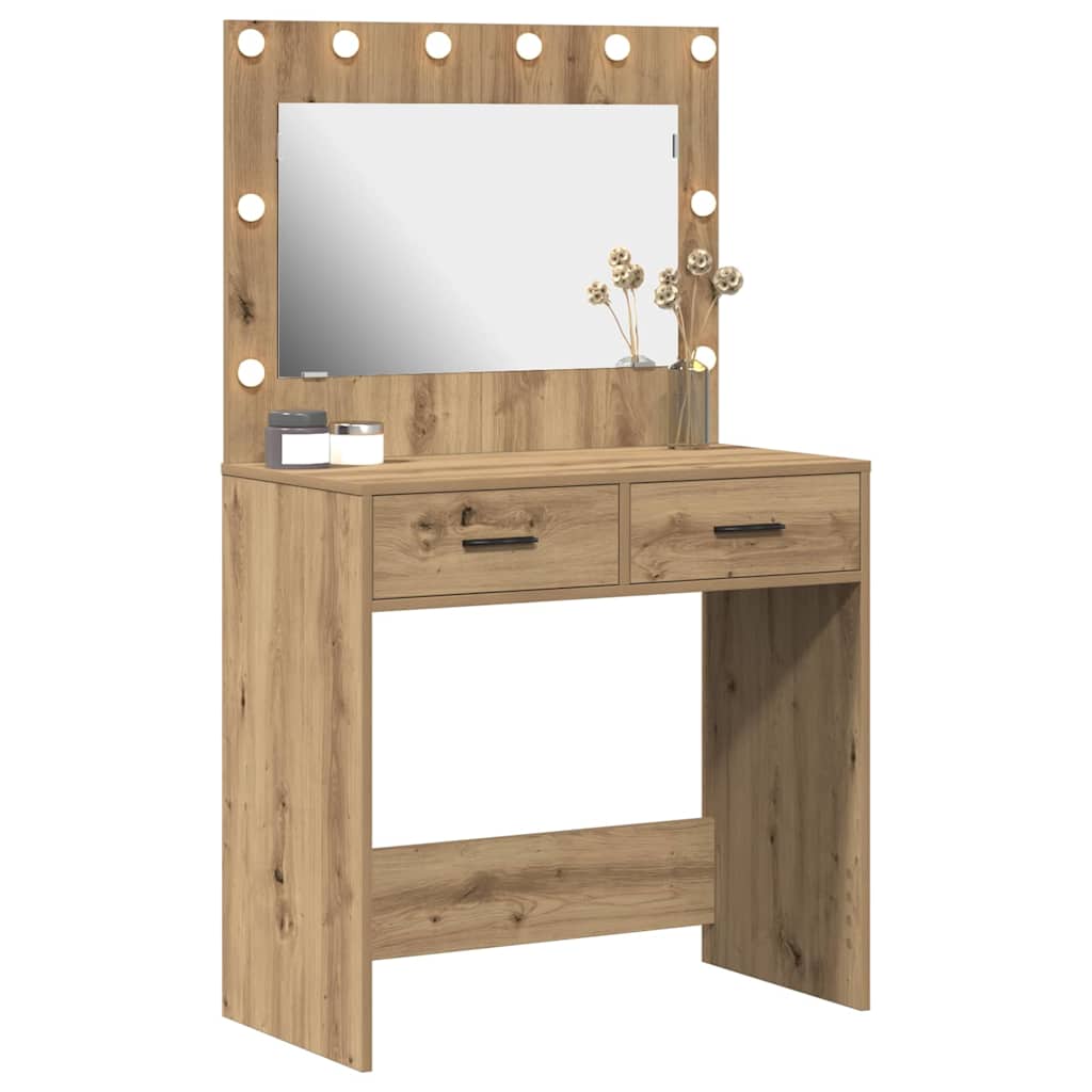 Dressing Table Artisan Oak 78.5 X 41 X 135 Cm Engineered Wood