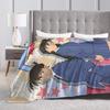 Shinichi Und Ran Flannel Blankets Winter  Soft Warm Throw Blanket For Children Outdoor Pattern Bedspread Sofa Bed Cover