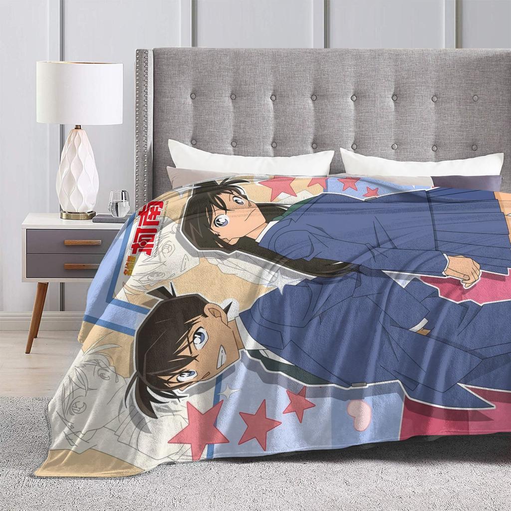 Shinichi Und Ran Flannel Blankets Winter Soft Warm Throw Blanket For Children Outdoor Pattern Bedspread Sofa Bed Cover