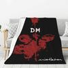 Custom Sofa Fleece Depeche Cool Mode Heavy Metal Rock Band Throw Blanket Warm Flannel Blankets for Bedroom Home Sofa Quilt