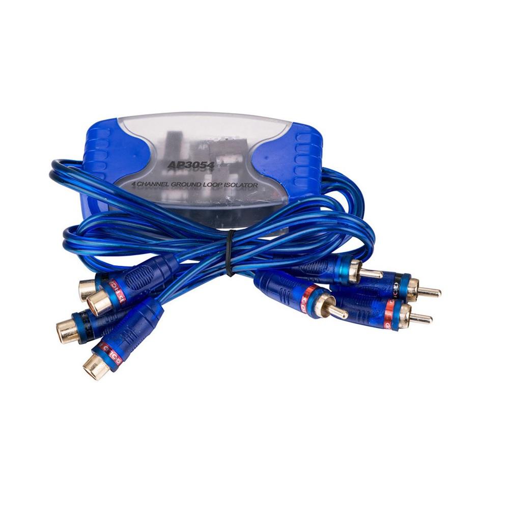 4-Channel RCA Audio Noise Filter Suppressor Ground Loop Isolator Car Stereo 50W