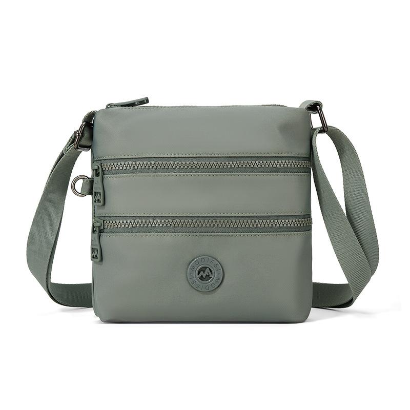 Solid Color Small Square Bag Women's Outdoor Waterproof Nylon Shoulder Crossbody Bag