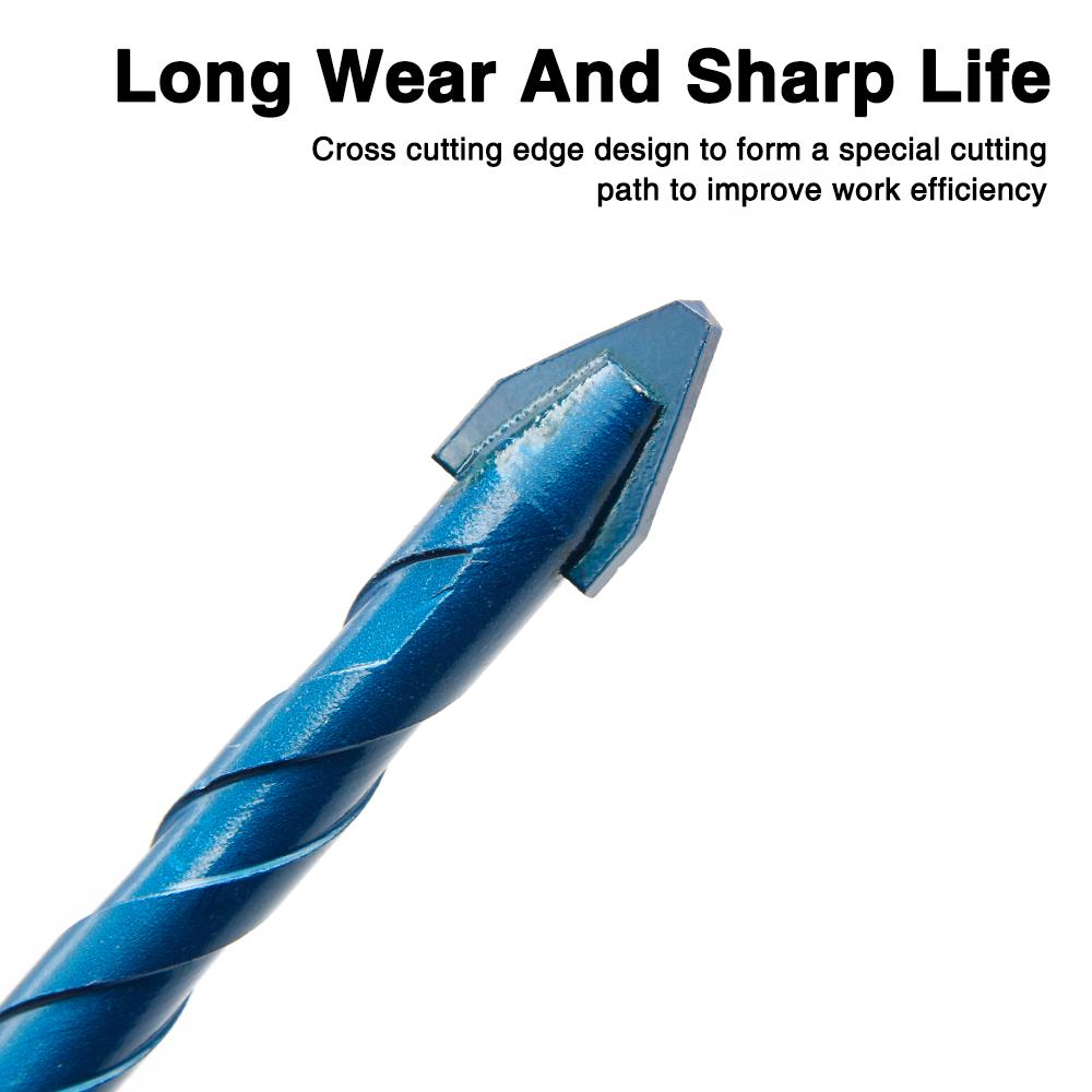 Blue Hexagonal Tilt Head Eccentric Triangular Drill Bit Multifunctional Overlord Drill Ceramic Tile Stone Rock Slab Special Dril