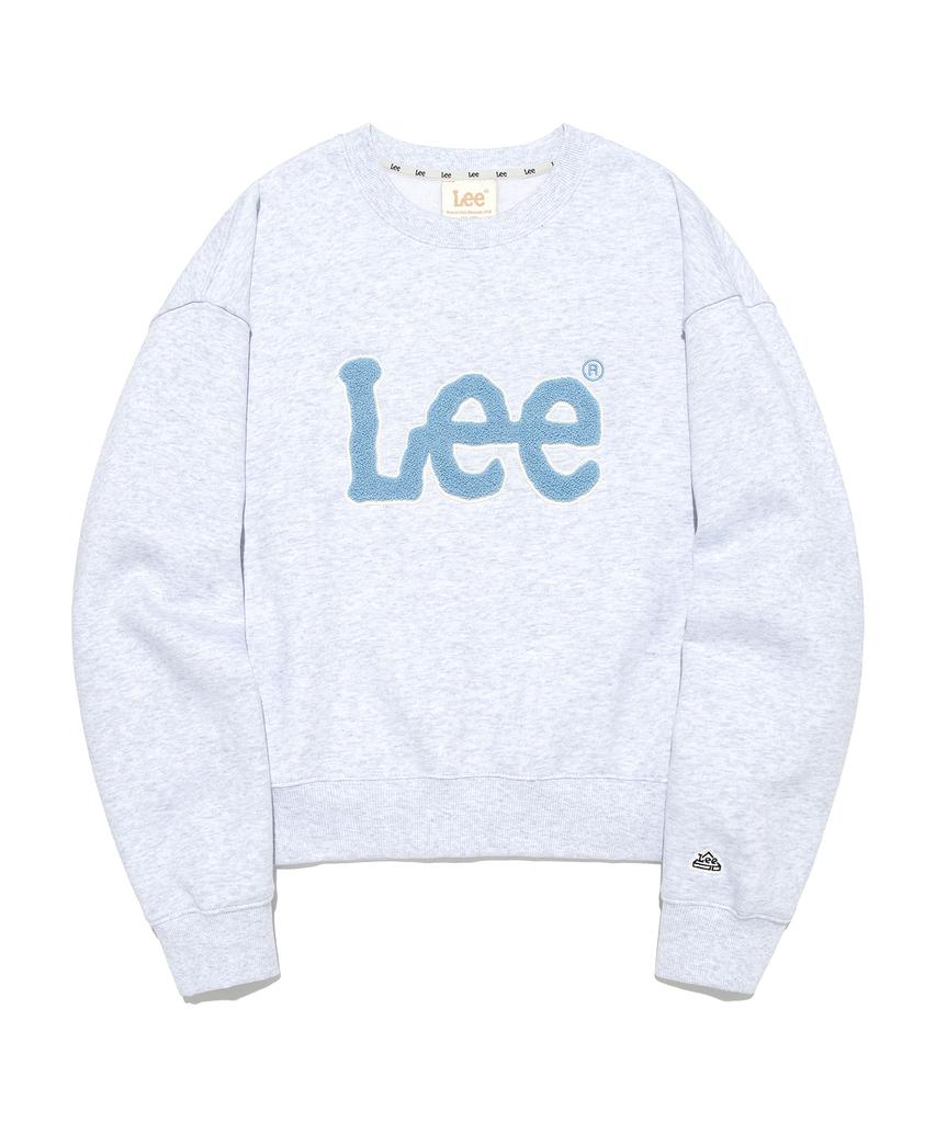 LEE Women Big Twitch Boucle Fleece Sweatshirt Light Gray
