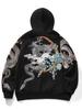 Huaxia Junpin Embroidered Dragon & Phoenix Hoodie - Trendy Couple Sweatshirt, Chinese Style Outerwear