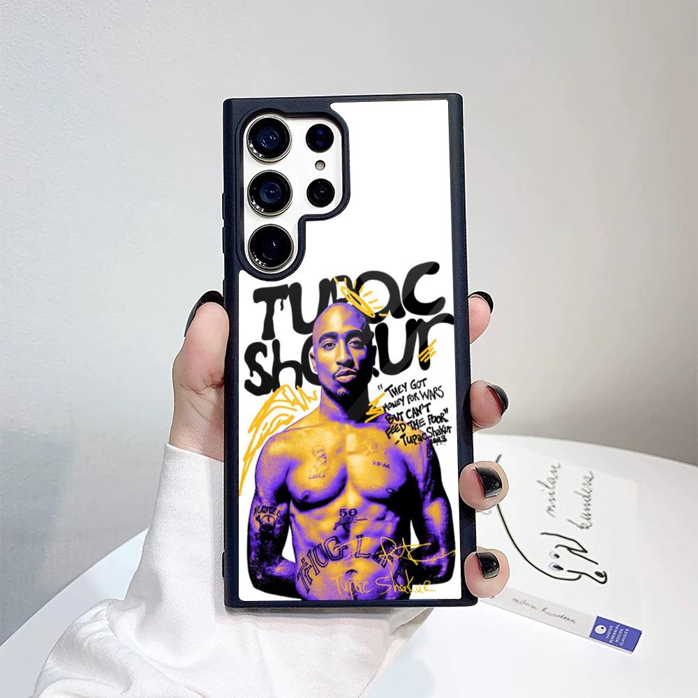 Rap Singer Tupac Shakur Phone Case For Samsung Galaxy S26 S25 S24 S23 S22 S21 S20 FE Edge Pro Plus Ultra PC+TPU Cover
