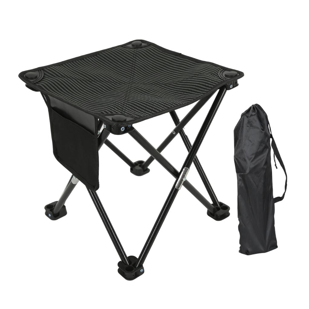 Portable Camping Folding Chair Footrest Compact Lightweight Travel Foot Rest Stool for Outdoor Park Lawn BBQ with Storage Bag