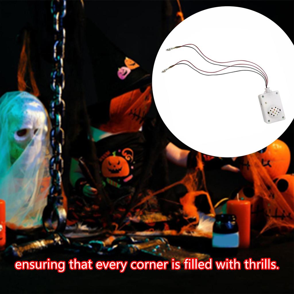 Voice Activated Ghost with Screaming Sound & LED Light, Motion Sensor Halloween Props for Haunted House, Party, Escape Room