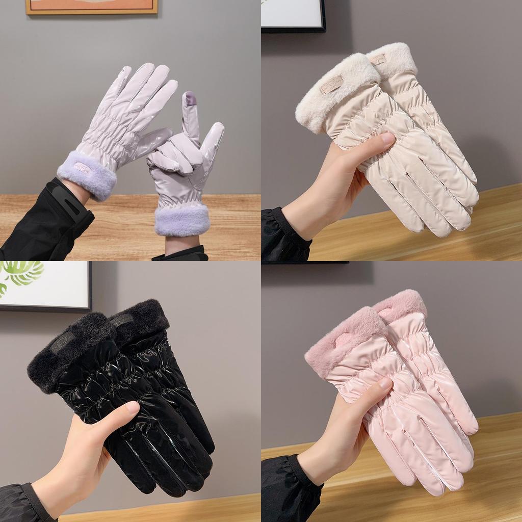 Winter Fashion Womens Fleece Lined Gloves With Touchscreen For Outdoor Commuting