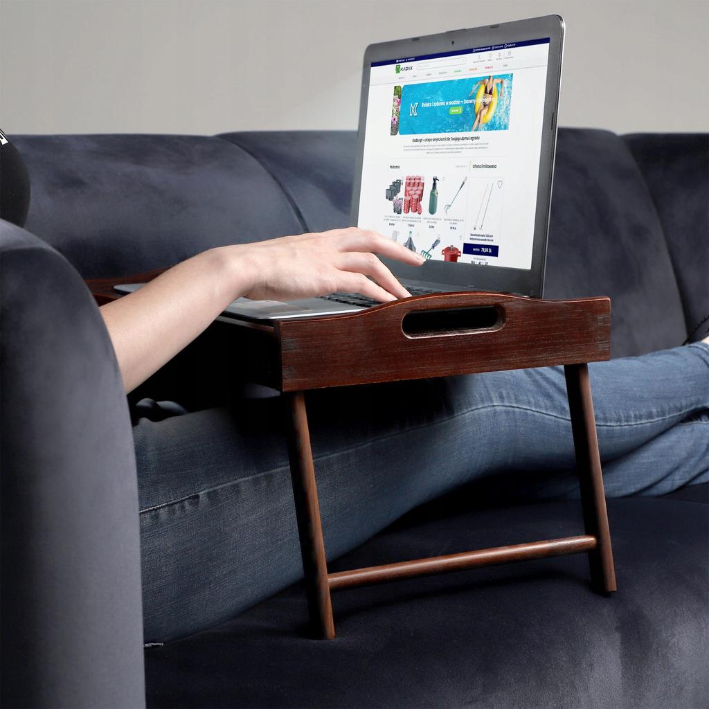 KADAX Stolik Śniadaniowy Pod Laptop Do Łóżka Tacka Taca Śniadaniowa
