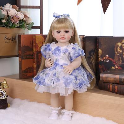 Bambola Reborn Realistica da 22 Pollici Full Silicone Vinile Lavabile e Giocattolo Educativo per Bambini Regalo di Compleanno