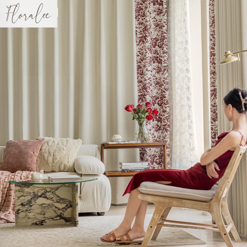 Blackout Thick Chenille Curtain Designer Window Screen Curtain for Living Room Kitchen Bedroom Home Decor Window Custom